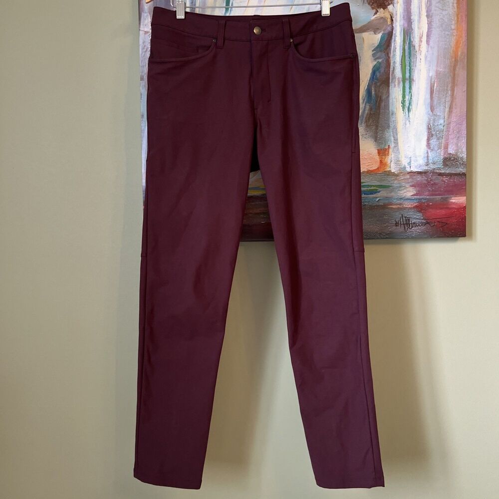 Lululemon Burgundy Pants Pockets Size 31 Mens